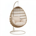 Fauteuil suspendu 105 x 105 x 195 cm en fibre tressée beige style bohème
